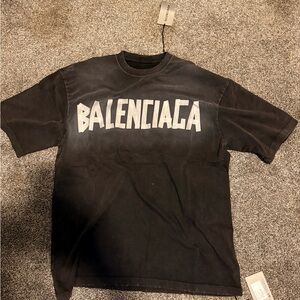 Balenciaga Black and White new tape type shirt